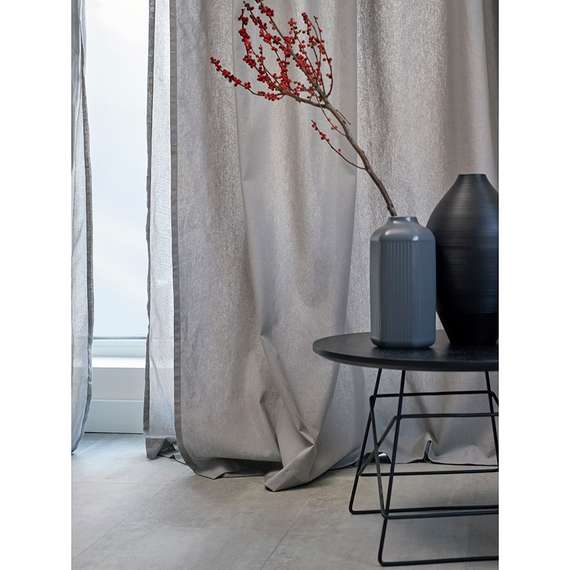 Штора из хлопка базовая серого цвета из коллекции essential, 150х290 см