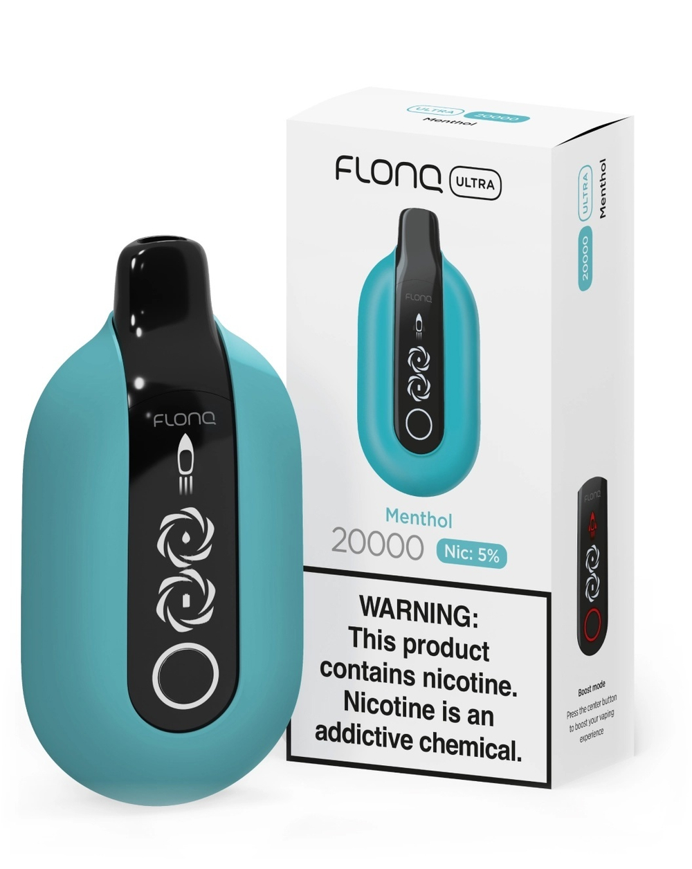 Flonq Ultra Menthol - ментол 20000 затяжек 20мг Hard (2% Hard)