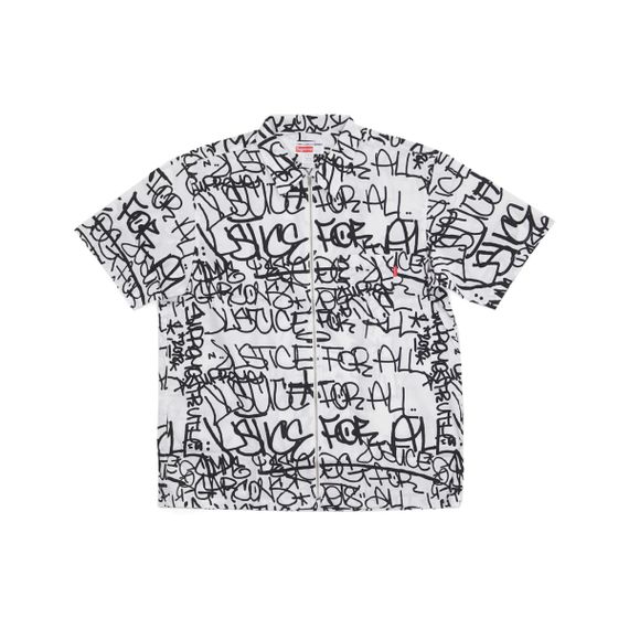 Supreme FW18 x Comme des Garcons SHIRT Graphic S/S Shirt White