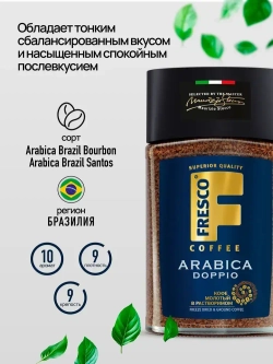 Кофе растворимый FRESCO Arabica Doppio, 100 г