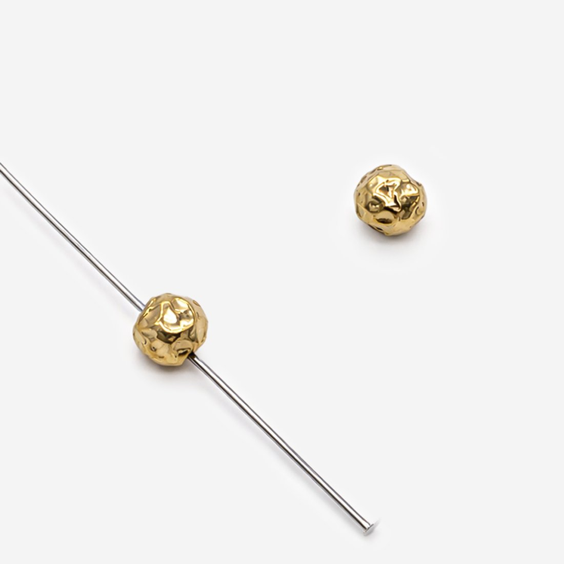 Бусина-разделитель рифленая, 4,5мм, сталь, позолота