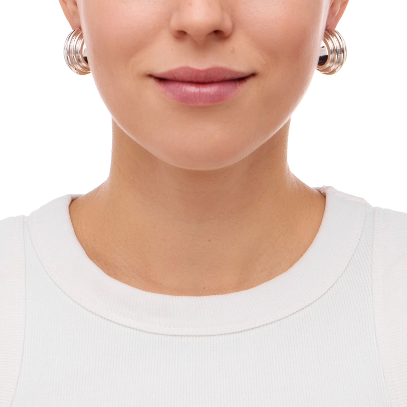 Серьги Широкая Полоска