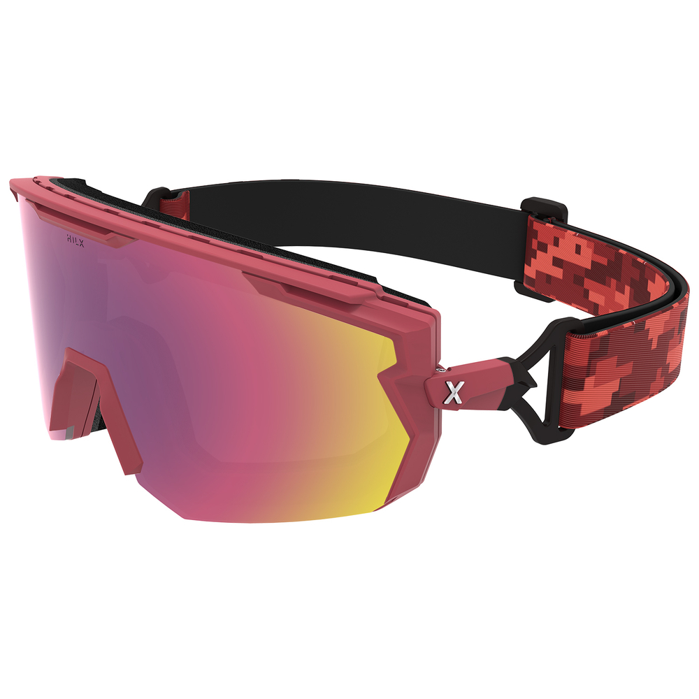 Спортивные очки с диоптриями HILX Samurai / Matt Solid Red / Red Polarized Lens + Clear Lens