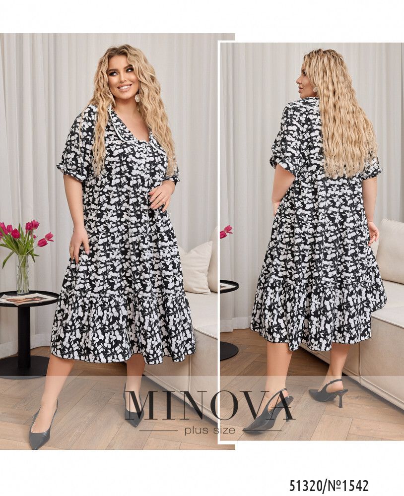 Платье 1542-черный Minova