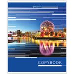 Тетрадь А5, 48 л., BRAUBERG, клетка, металлизированный картон, ГОРОДА МИРА, 403044, 5шт