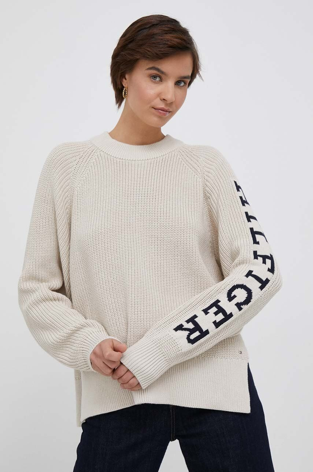 Джемпер женский TOMMY HILFIGER PLACED HILFIGER C-NK SWEATER