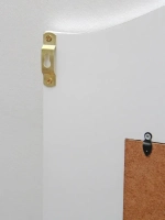 Зеркало настенное с полкой в белой раме "Прованс"