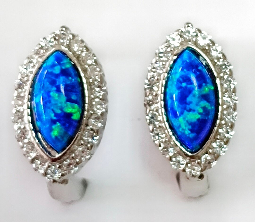 Серьги из серебра с опалом Эстерелла