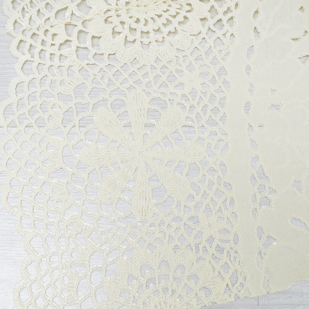 Скатерть круглая 150см CROCHET 60" бежевая