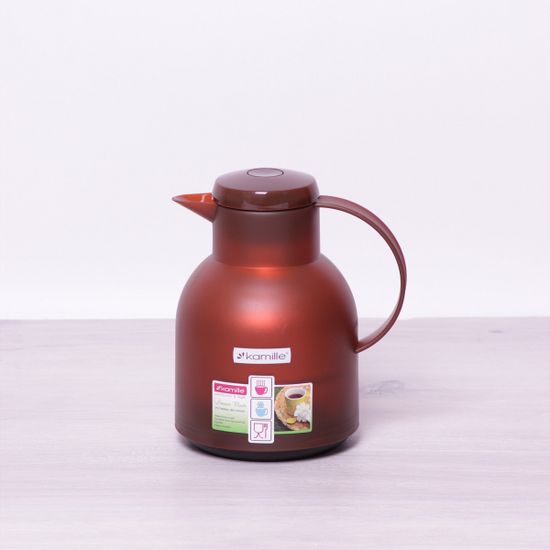 Термос-чайник 1000 мл пластиковый со стеклянной колбой Kamille