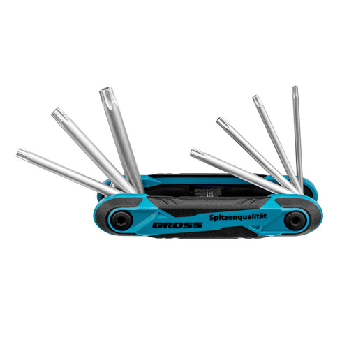 16413 Набор ключей имбусовых Tamper-Torx, TT10-TT40, CrV, ск