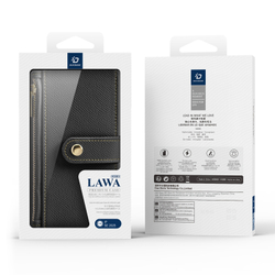 Чехол кошелек с MagSafe из TPU кожи от Dux Ducis для iPhone 16e, SE (с 2025-), серия Lawa Series Case