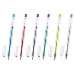 Набор гелевых ручек 6цв. Brauberg  Extra, 0,5мм, прозрачный корпус