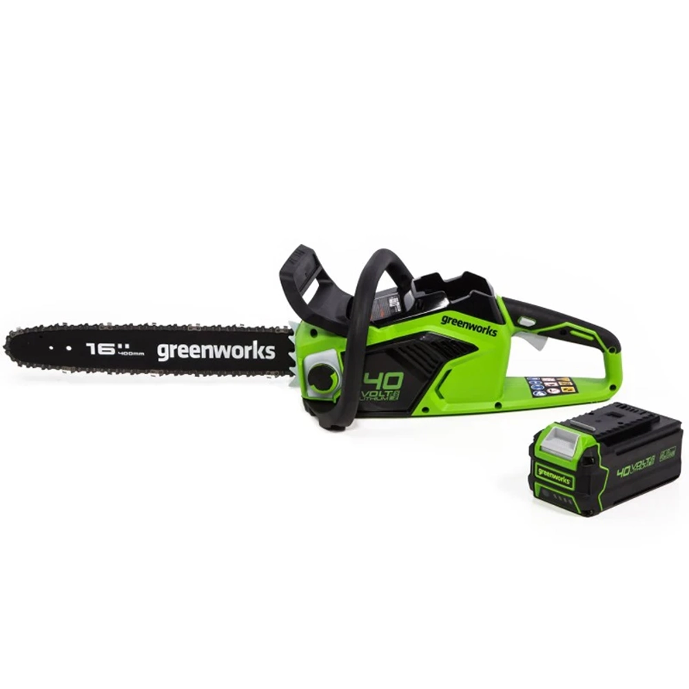 Аккумуляторная цепная пила Greenworks GD40CS18K5 (1 x 5 Ач, ЗУ) 2005807UG