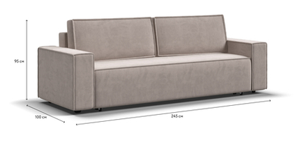 Диван Норд Велюр Monolit латте