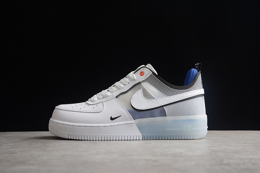 Купить в Москве кроссовки   Nike Air Force 1 Low React Split White Photo Blue