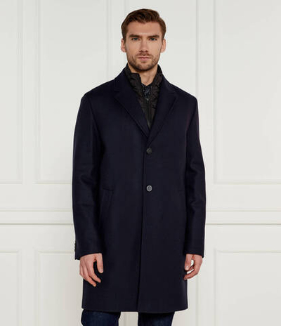 Шерстяное пальто Milogan2441 HUGO - темно-синий(50528836)