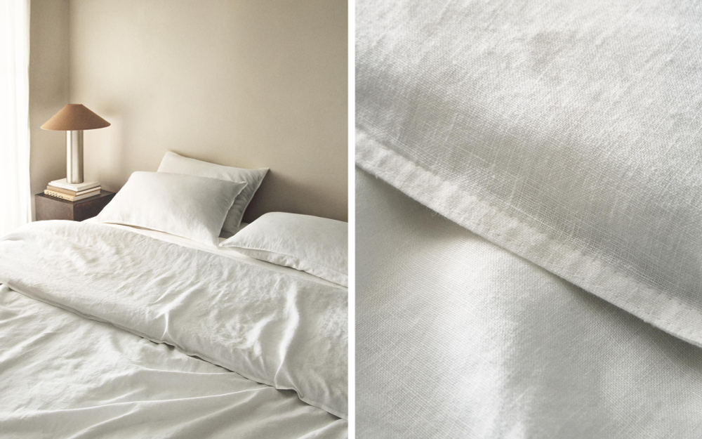 Пододеяльник Zara Home, лён 100%, однотонный, 7150/088