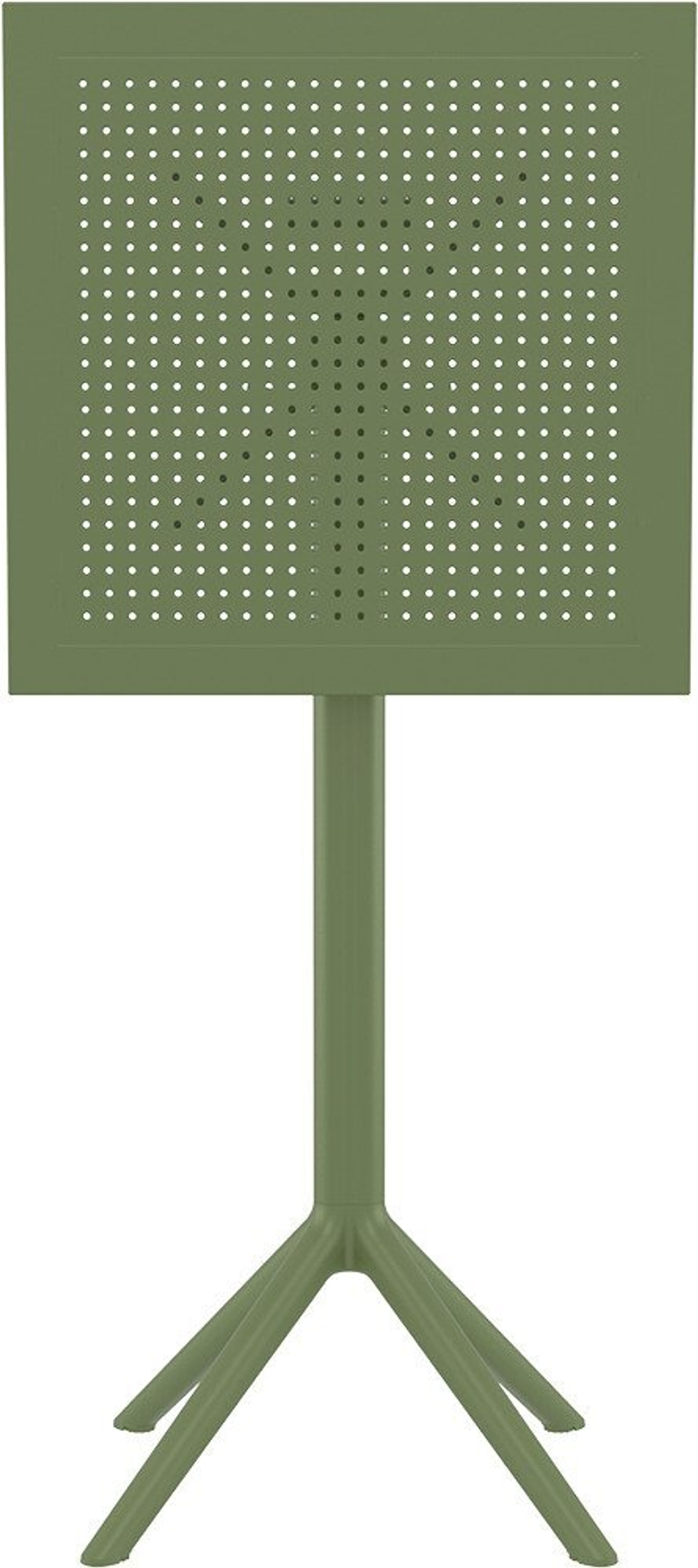 Стол пластиковый барный складной Siesta Contract Sky Folding Bar Table 60, оливковый