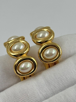 Клипсы полукольца с «жемчугом» Christian Dior