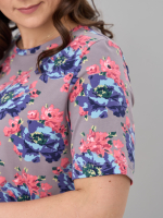 Платье Пкл-137/серый-голубойпион