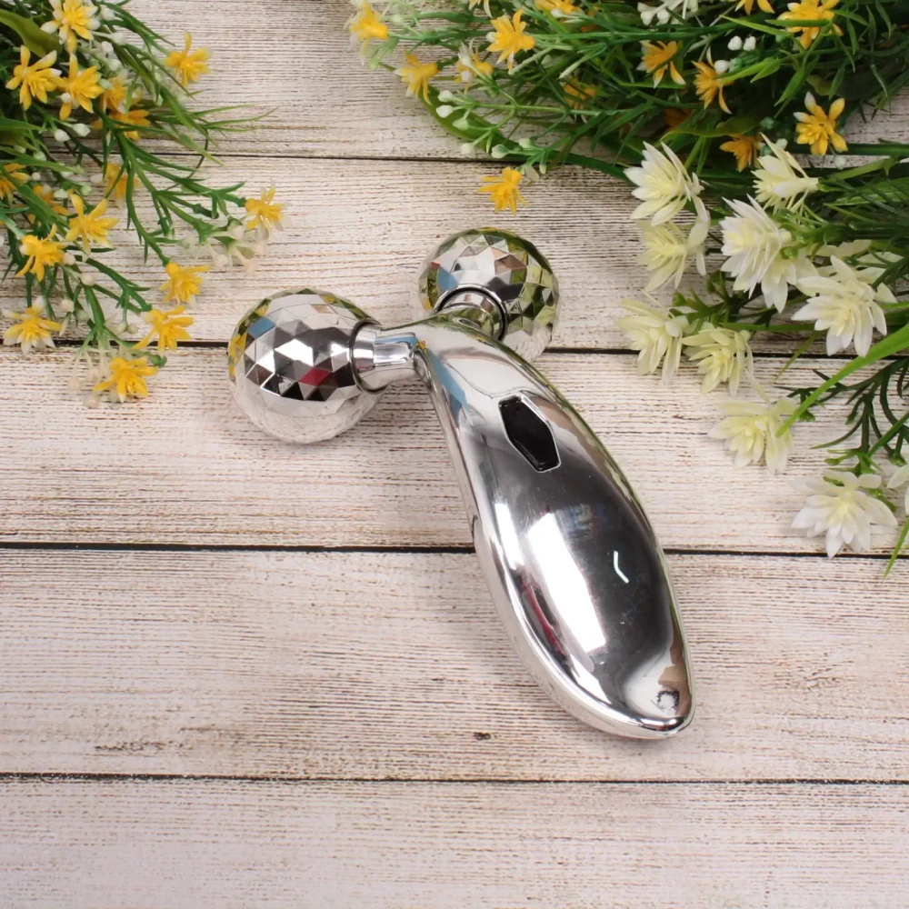 Массажер для лица, шеи и зоны декольте «Glow», цвет серебро