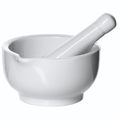 Мадлер со ступкой «Кунстверк»;фарфор;300мл;D=11,5,L=12,5см;белый (Цвет: белый)