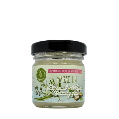 Стекло 40 мл. Гидрофильное Масло ШИ "Масло ШИ (Карите)- масло Чайного дерева"