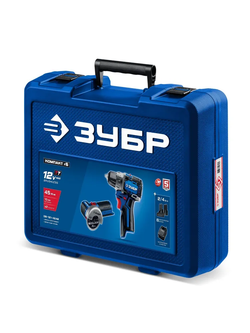 Дрель шуруповерт аккумуляторная + болгарка мини КОМПАКТ #5, BRUSHLESS, 12 В, 45 Н м, 2 АКБ тип Т7, кейс, ЗУБР Профессионал