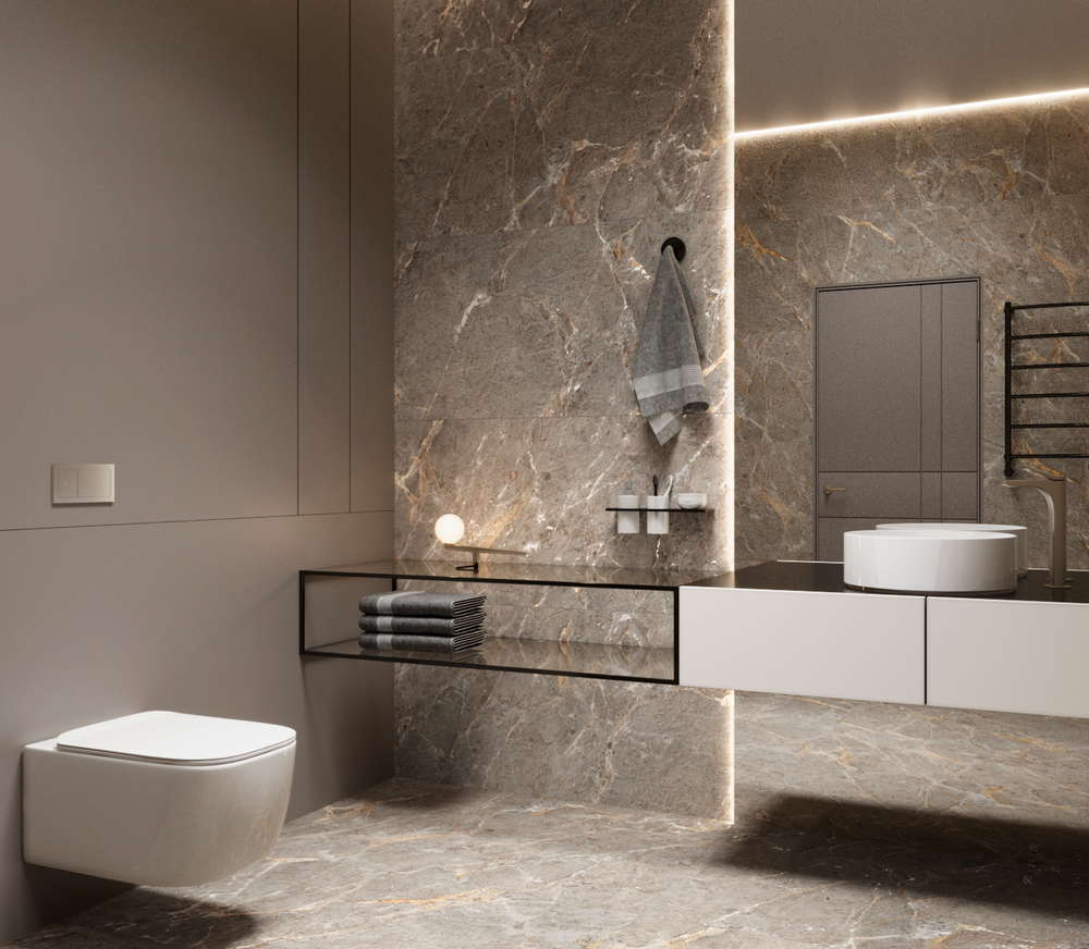 Керамогранит, Arcadia Ceramica, ROYAL GREY, 1200x600 мм, матовая с глянцевым эффектом