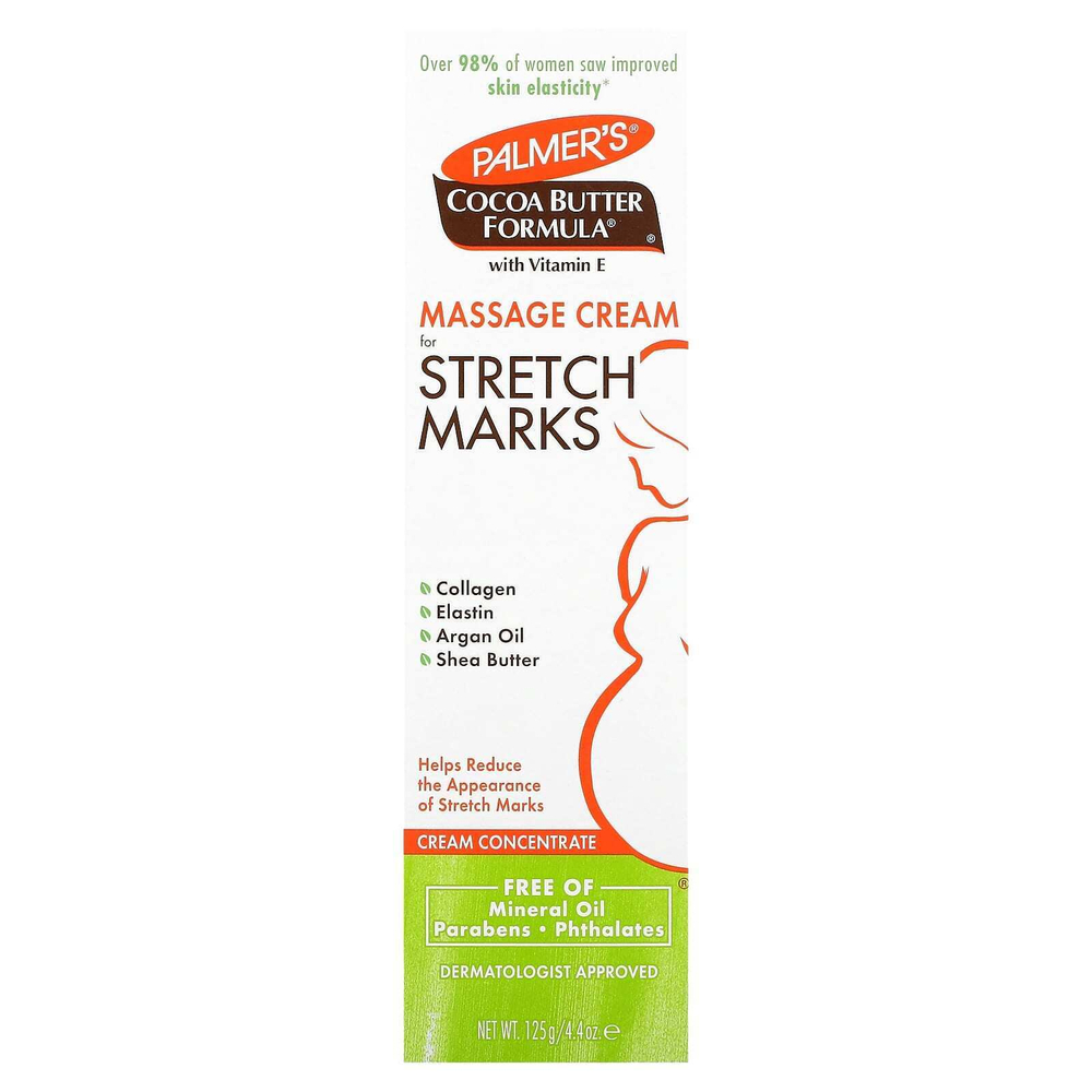 Palmer's, Cocoa Butter Formula®, с витамином E, массажный крем для против растяжек, 125 г (4,4 унции)