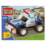 Конструктор пластмассовый 29эл. "Полицейская машина" 30050-PZ (Город мастеров)