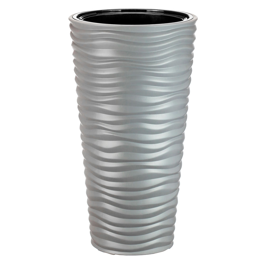 Кашпо Дюна 42л d340мм h630мм со вставкой, серый