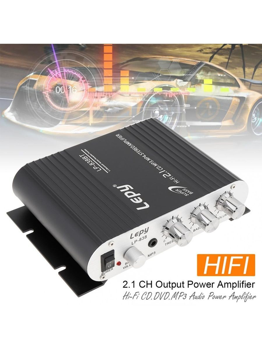 Усилитель мощности 2.1 Lepy LP-838Bt