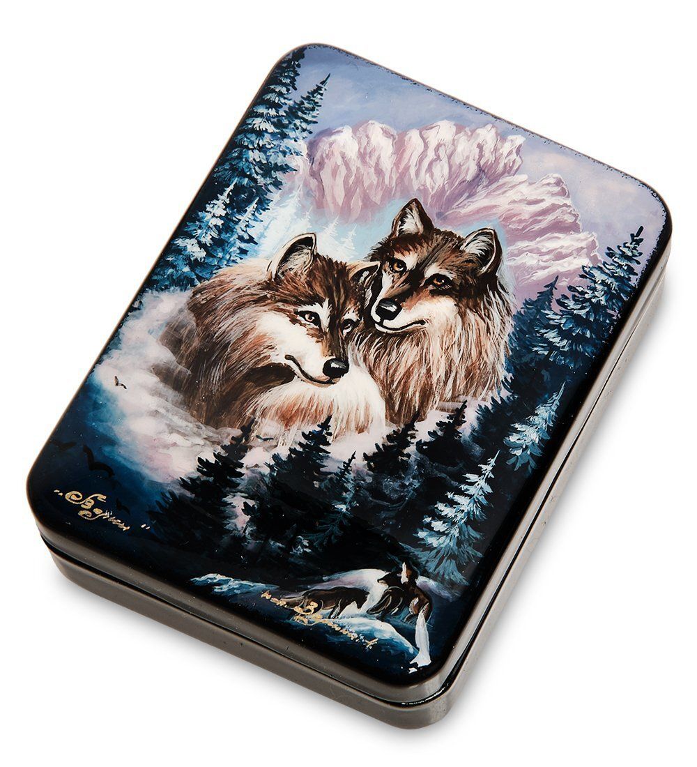 Народные промыслы ШК-55/132 Шкатулка «Волки» Земина