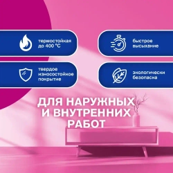 Краска для печей ECOTERRA белая, 1кг