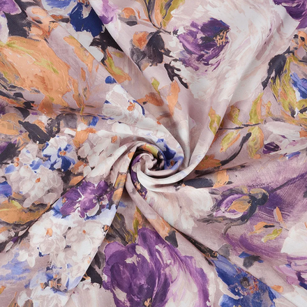 Блэкаут оптом "Пионы" сиреневые