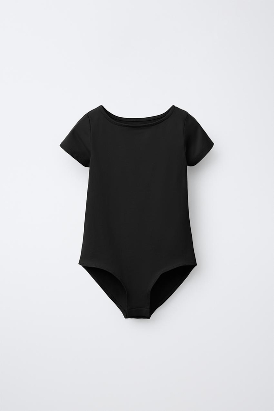 ZARA БОДИ ИЗ ПОЛИАМИДА, ЧЕРНЫЙ