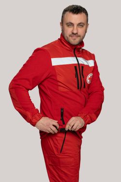 Толстовка флисовая мужская Скорая помощь Medicline цв. КРАСНЫЙ