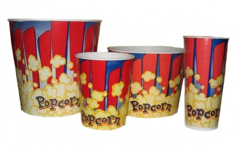 V 85 Желтый, - стакан бумажный для попкорна