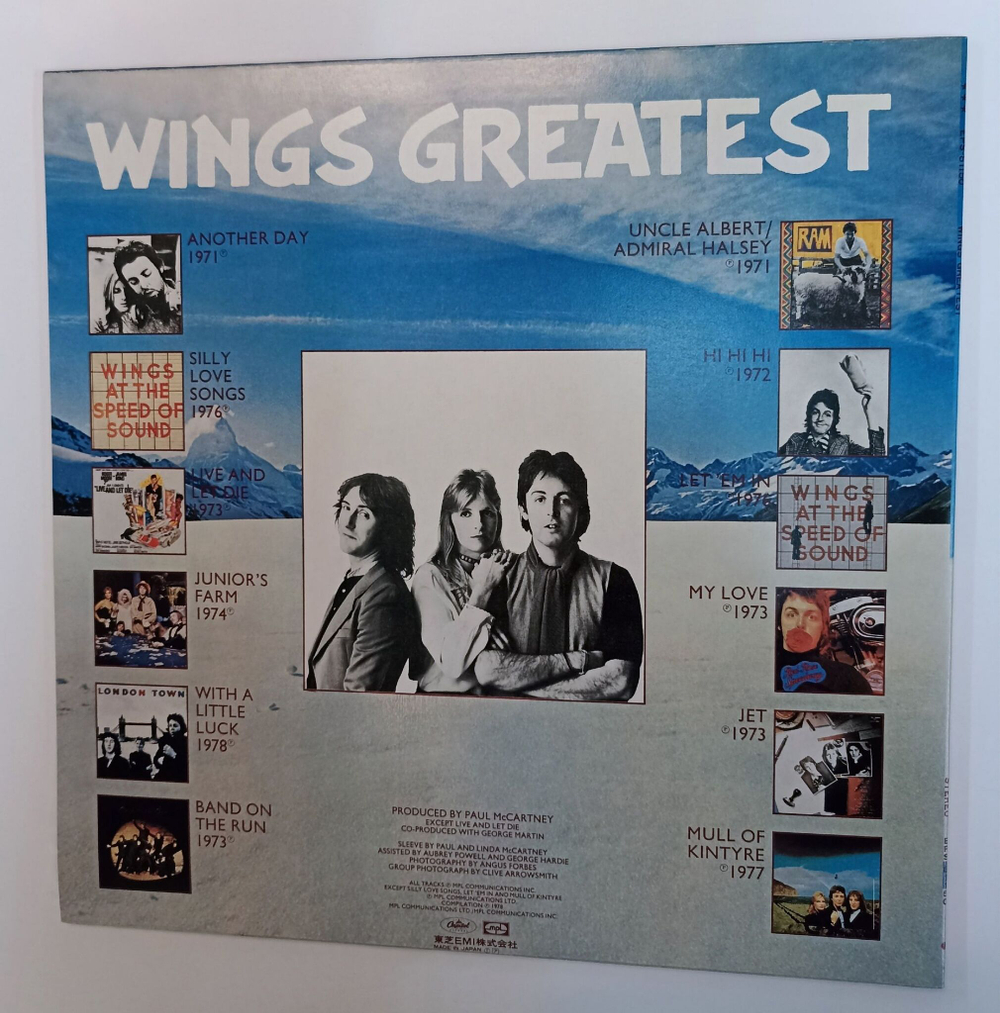 Винтажная виниловая пластинка LP Wings Wings Greatest (Japan 1978) (Poster) (No Obi)