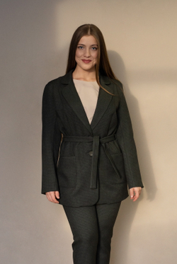 Жакет женский 3524зп, зел.лапка #341ЗЛ043524зп