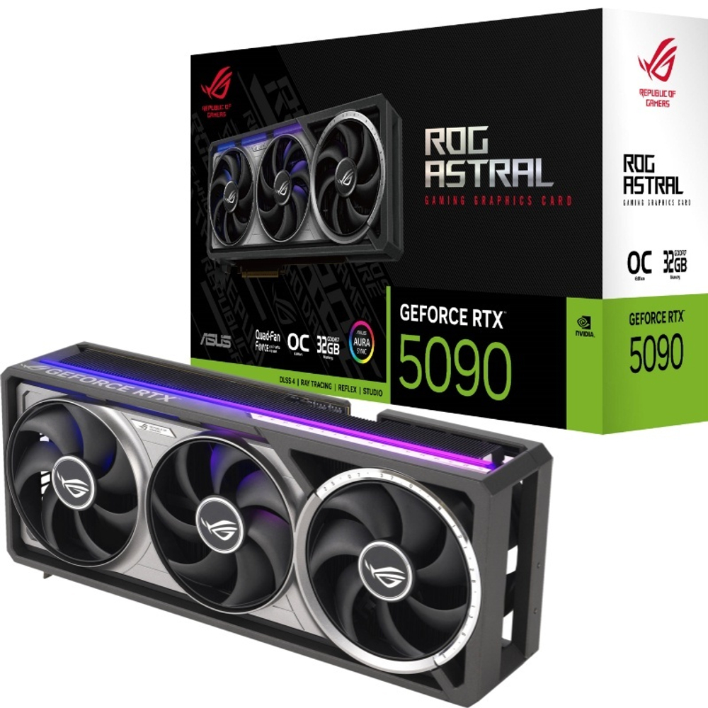 Видеокарта ASUS ROG ASTRAL GeForce RTX 5090 32GB GDDR7 OC Edition 512-bit, 2610 MHz