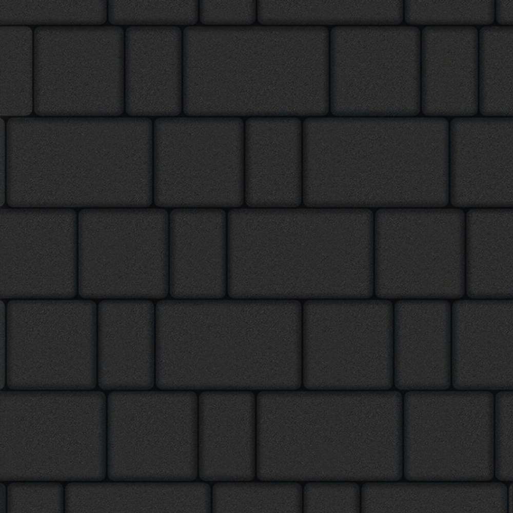 Тротуарная плитка СТАРЫЙ ГОРОД - Стандарт Черный, комплект из 3 видов плит