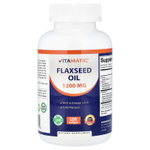 Vitamatic, Льняное масло, 1200 мг, 120 мягких таблеток