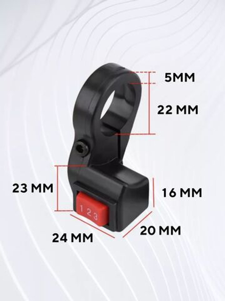 Кнопка переключения передач 1-2-3 для руля электросамоката, электровелосипеда