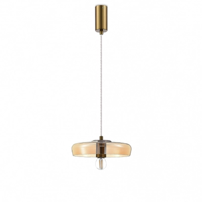 Подвес,  D240xH65 мм,  1хЕ27 40Вт,  янтарный