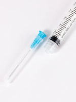 Шприц медицинский 3 мл для инъекций с иглой LUER-лок 0,6*32 мм, стерильный одноразовый (10 шт. в уп.)