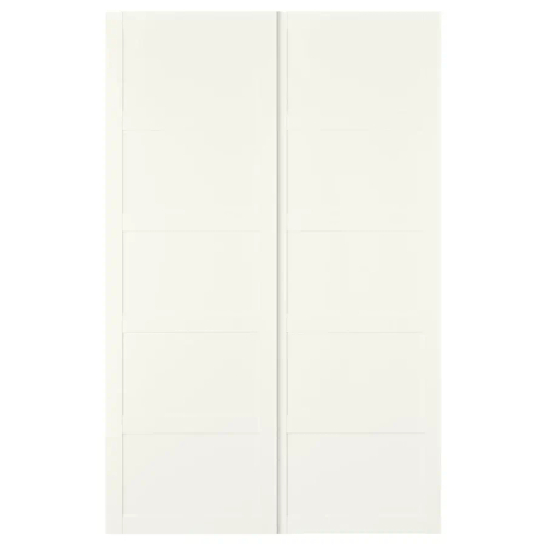 Пара раздвижных дверей - IKEA BERGSBO/БЕРГСБУ ИКЕА, 150x236 см, белый
