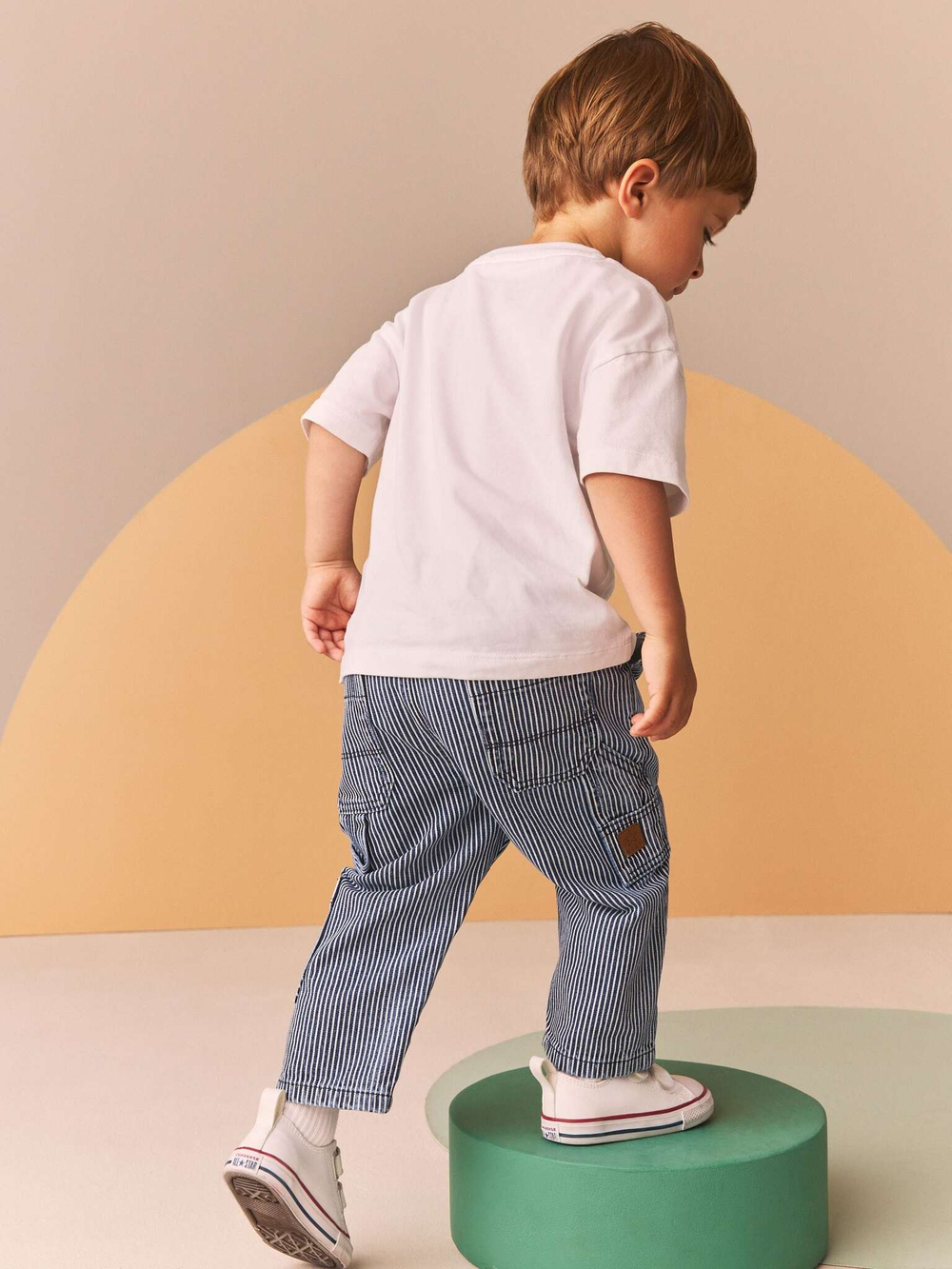 Джинсы карго для мальчика Next B73-577, Синий, Белый